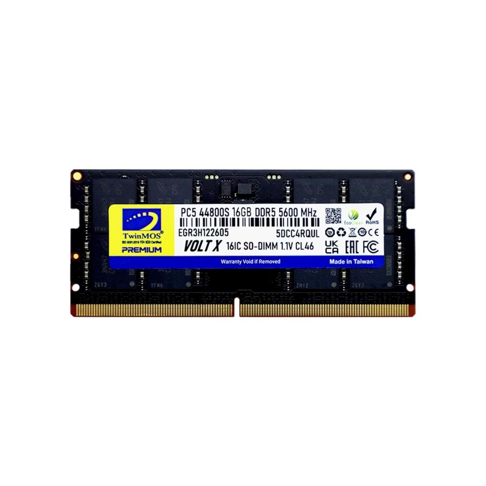 TWINMOS 16GB DDR5 5600MHZ N.B RAM TMD516GB5600S46