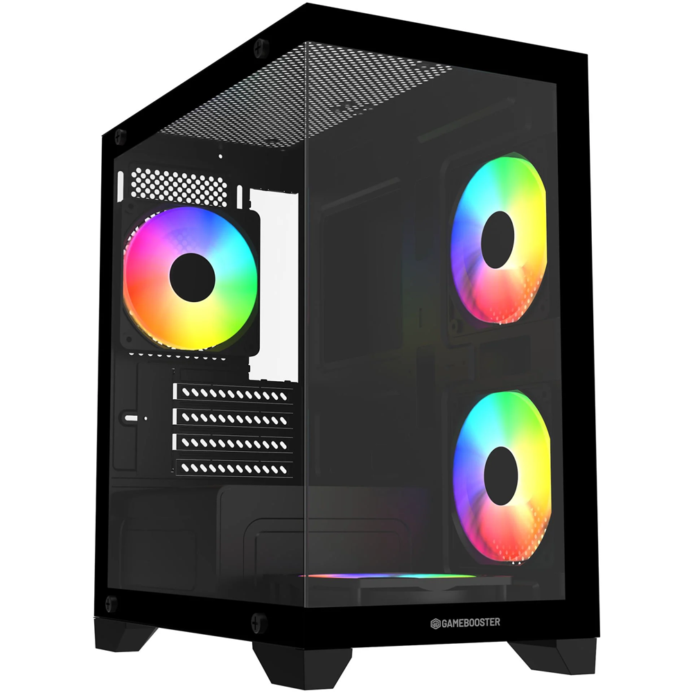 GAMEBOOSTER 600W GB-M6001B 4-Rainbow Fanlı Gaming Mid-Tower PC Kasası