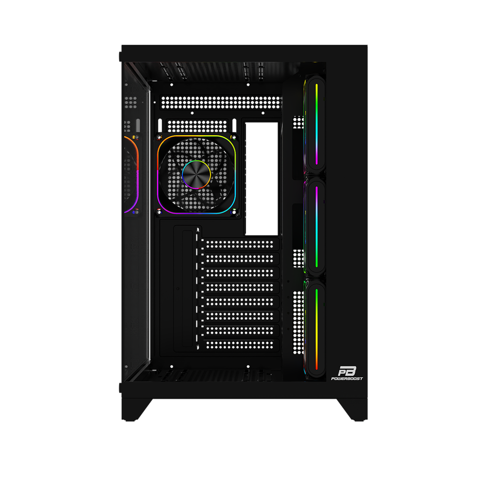 POWERBOOST 750W 80+ BRONZE PB-C9025B 4-ARGB Fanlı Gaming Mid-Tower PC Kasası