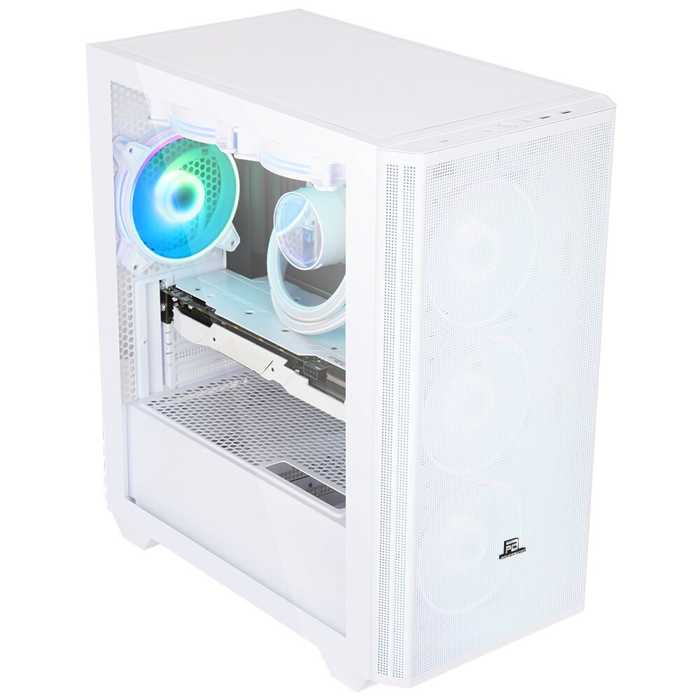 POWERBOOST PB-P2252BW 4-ARGB Fanlı Gaming Mid-Tower PC Kasası Beyaz