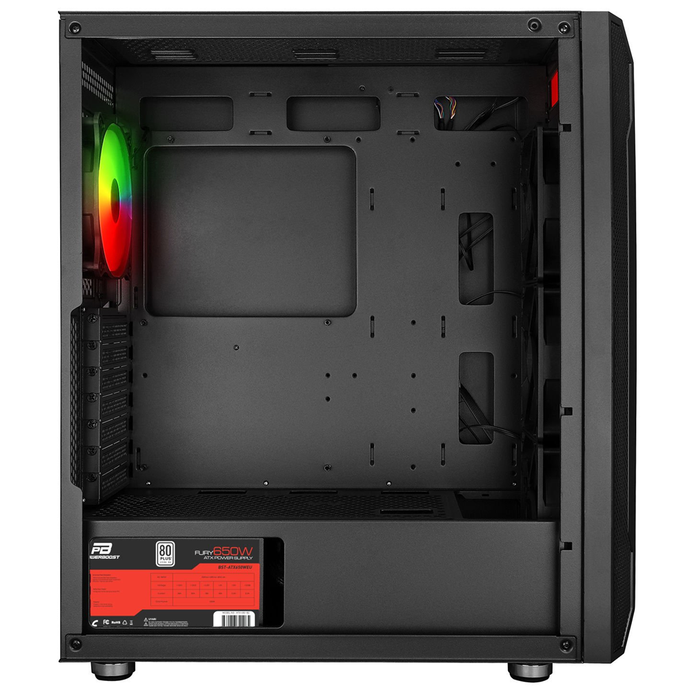 POWERBOOST 650W 80+ PB-P3701B 4-ARGB Fanlı Gaming Mid-Tower PC Kasası