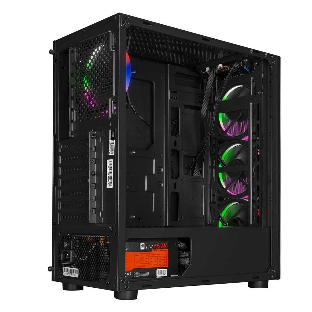 POWERBOOST 650W 80+ VK-D501M 4-Rainbow Fanlı Gaming Mid-Tower PC Kasası