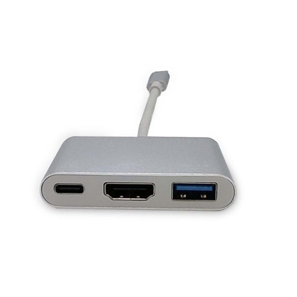 Beek BC-DSP-ADP-UC-H1A1C Tip-C=>HDMI,PD,USB3.0 ada adaptör