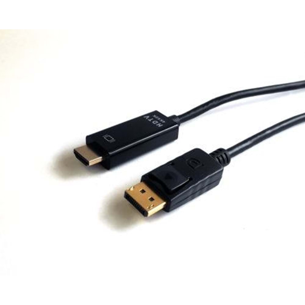 Beek BC-DSP-DP-HA-UHD-03-1 3m DP=>HDMI 4K 30Hz kablo (Giriş:Displayport-Erkek=>Çıkış:Hdmi-Erkek)