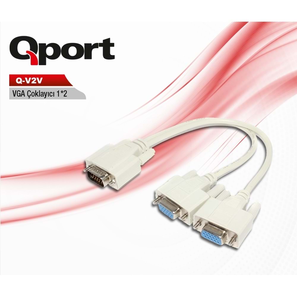 Qport Q-V2V VGA Çoklayıcı (Y) kablo