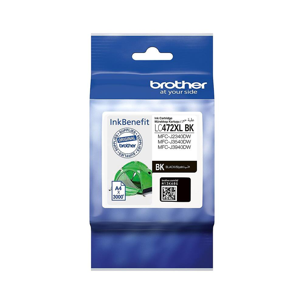 Brother LC472XLBK Yüksek Kapasiteli Siyah (Black) Mürekkep Kartuşu