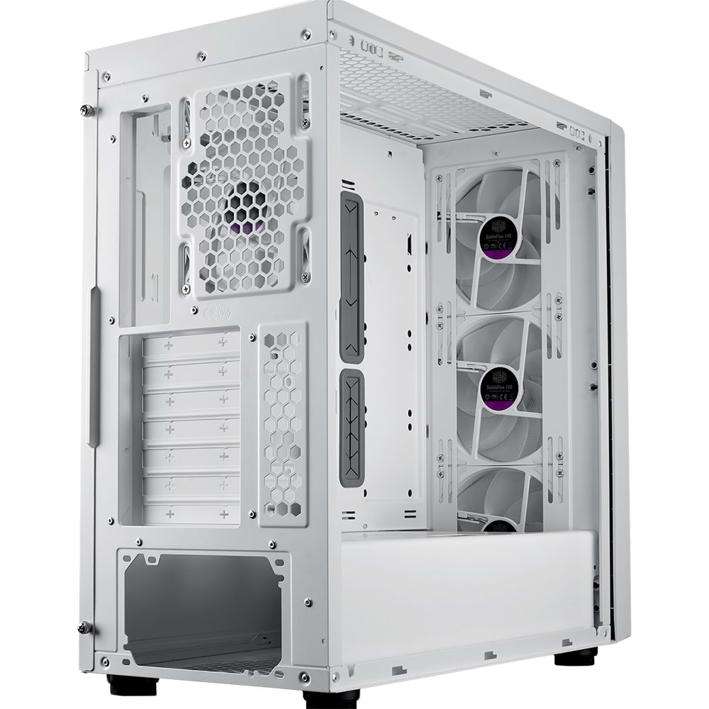COOLERMASTER MasterBox 600 TG MB600-WGNN-S00 3-14CM ARGB Fanlı Gaming EATX PC Kasası Beyaz