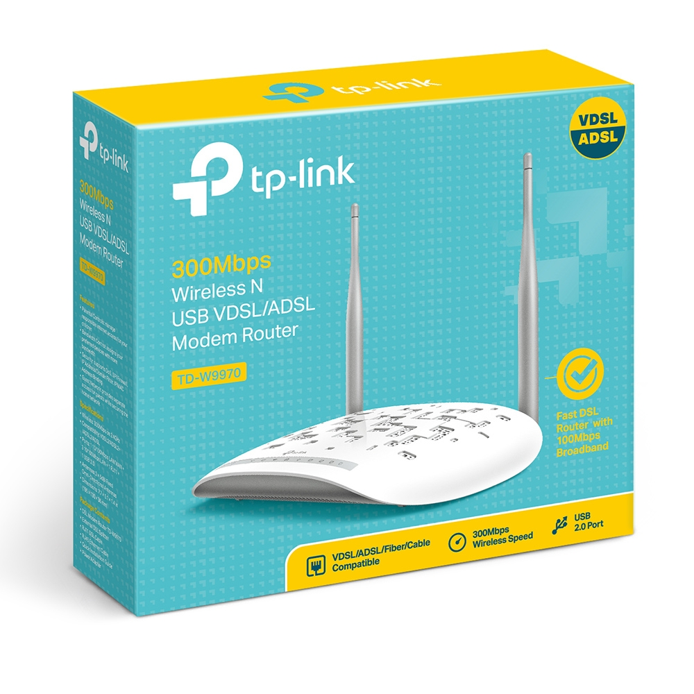 TP-LINK TD-W9970 N300 VDSL Modem Router