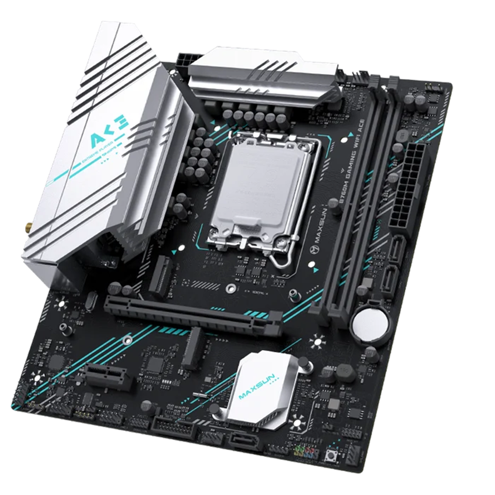 MAXUN B760M GAMING WIFI6E ACE DDR5 HDMI PCIE 4.0 1700p mATX