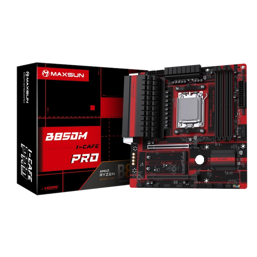 MAXUN B850M-M I-CAFE PRO DDR5 HDMI-DP PCIE 5.0 AM5 mATX