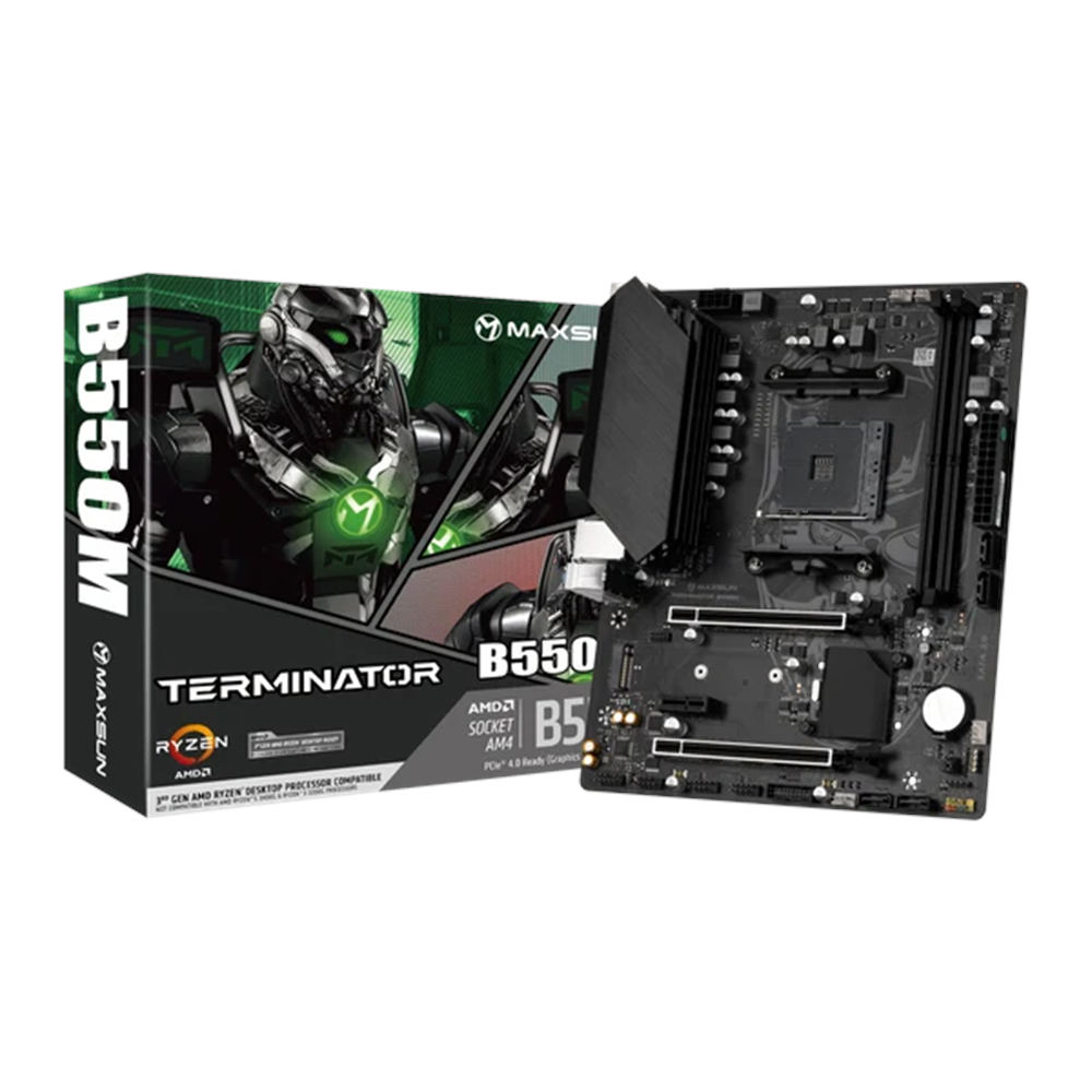 MAXUN TERMINATOR B550M DDR4 HDMI PCIE 4.0 AM4 mATX
