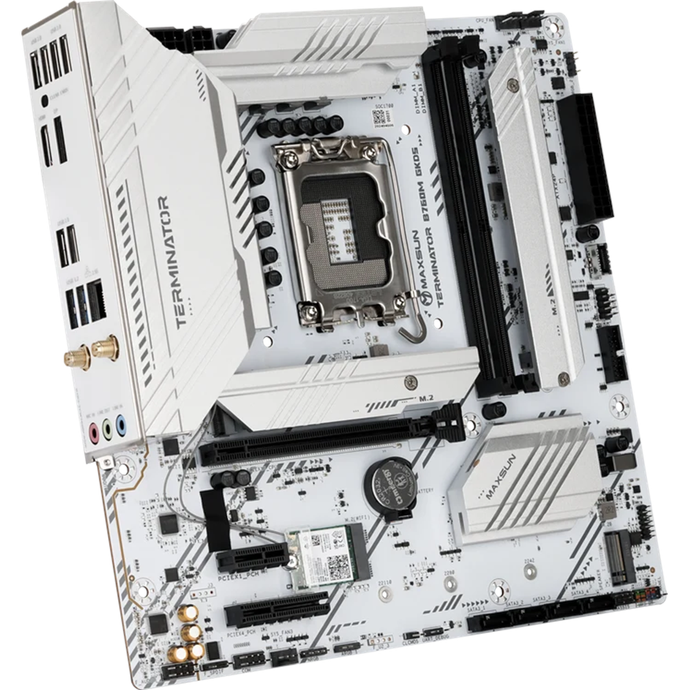 MAXUN TERMINATOR B760M GKD5 ICE DDR5 HDMI-DP PCIE 4.0 1700p mATX BEYAZ