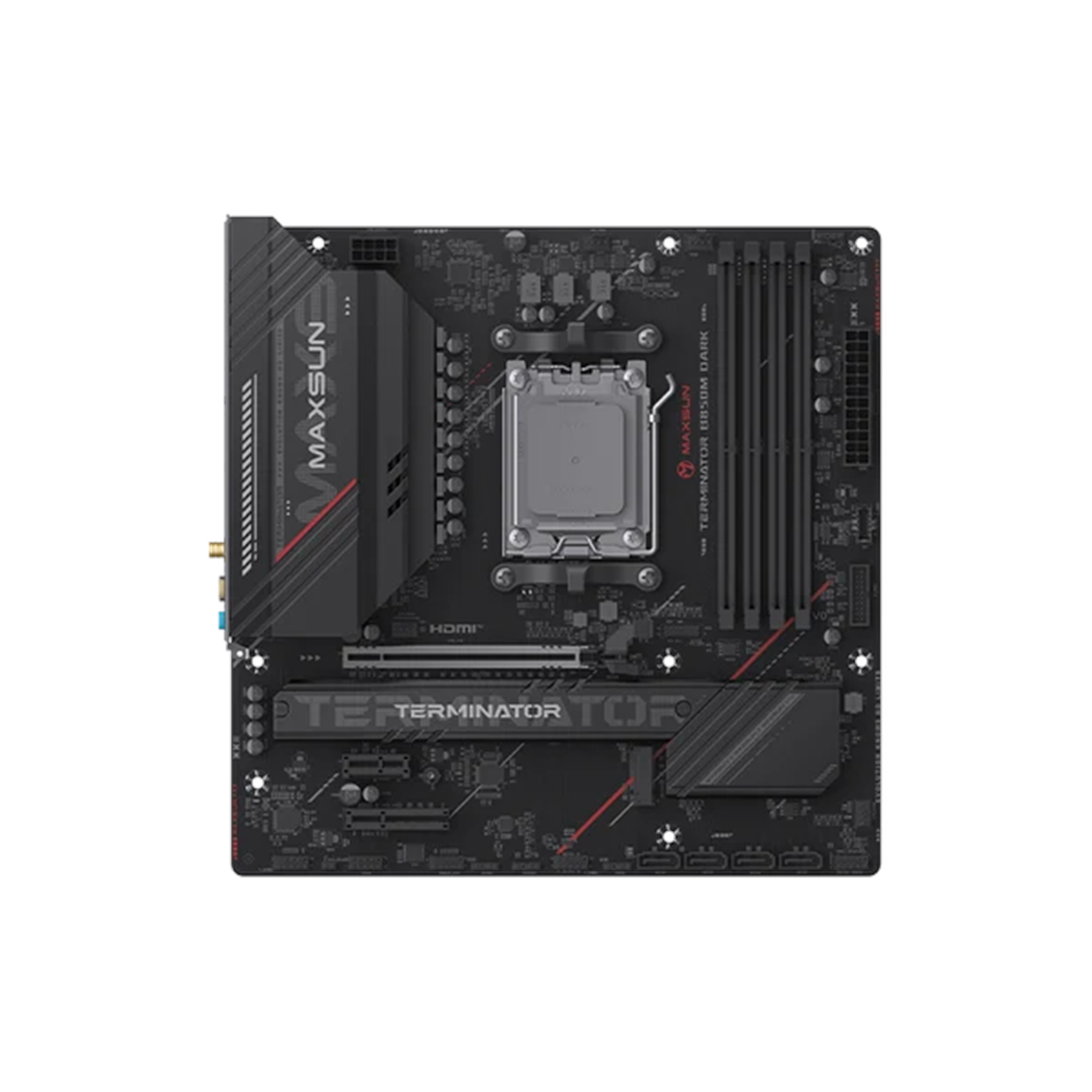 MAXUN TERMINATOR B850M DARK WIFI6 DDR5 HDMI-DP TYPEC PCIE 5.0 AM5 mATX