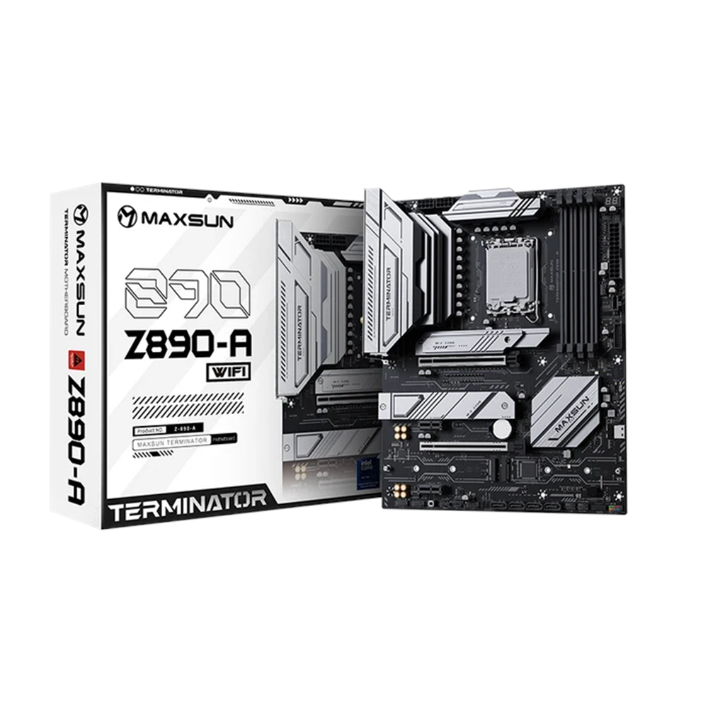 MAXUN TERMINATOR Z890A WIFI6 DDR5 HDMI-DP PCIE 5.0 1851p ATX