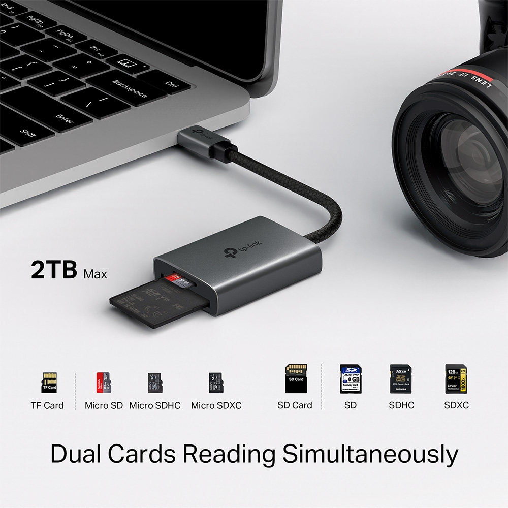 TP-LINK UA440C USB-C TO SD/MICROSD UHS-II 4.0 Kart Okuyucu Hub