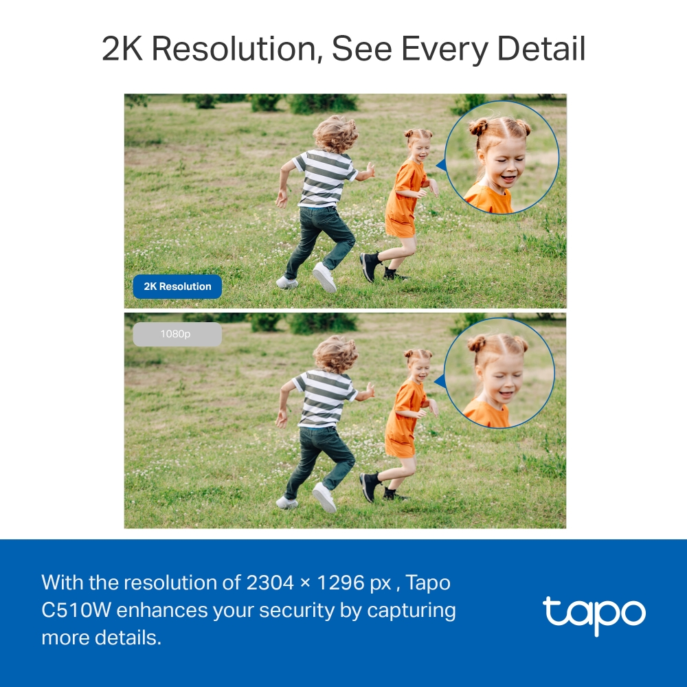 TP-LINK 3mp PT 3.9mm Wıfı Kablosuz Pan-Tilt IP Kamera Tapo C510W