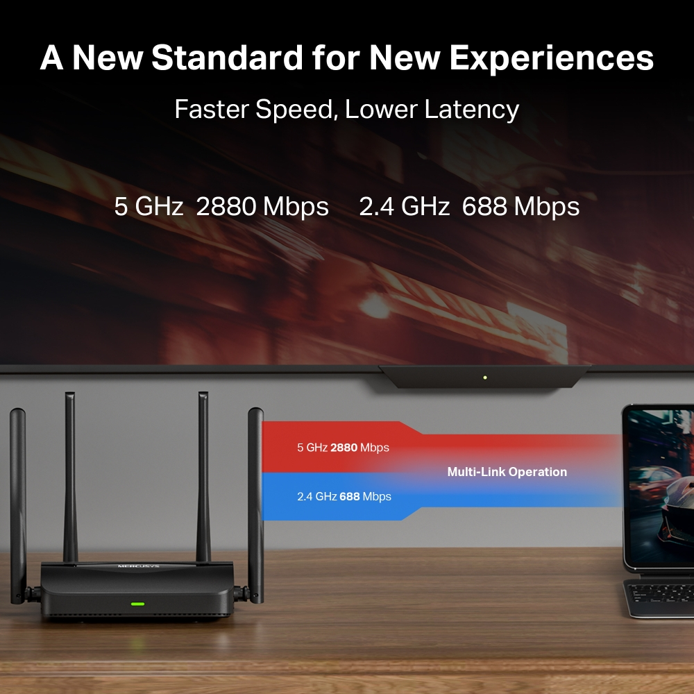 MERCUSYS MR25BE Wıfı7 BE3600 Dual Band Router