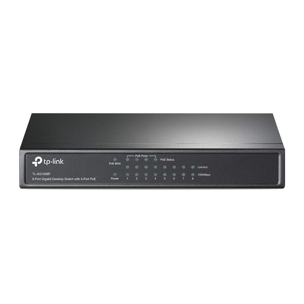 TP-LINK 8port 64w 4port PoE Gigabit Yönetilemez Switch TL-SG1008P