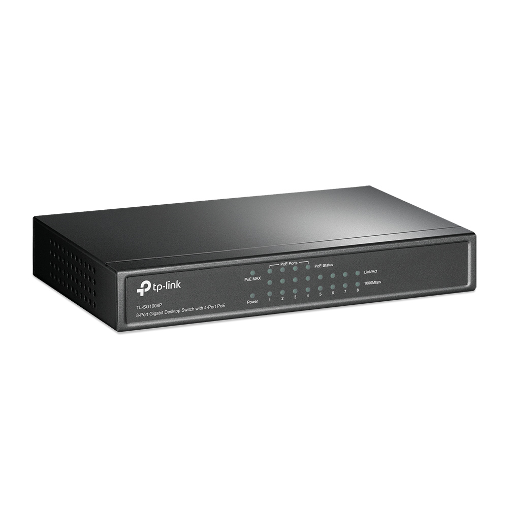 TP-LINK 8port 64w 4port PoE Gigabit Yönetilemez Switch TL-SG1008P
