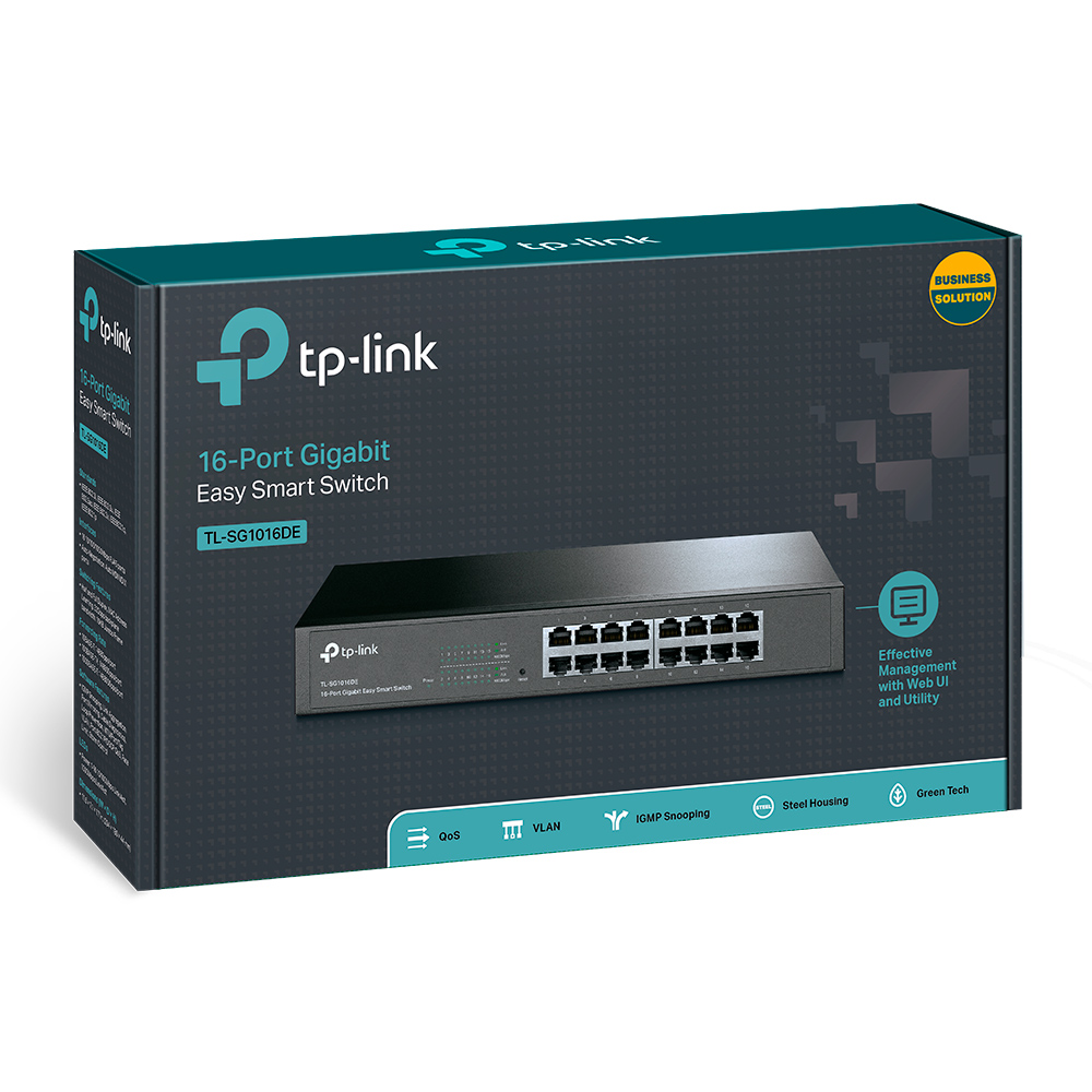 TP-LINK 16port Gigabit Yönetilebilir Switch TL-SG1016DE