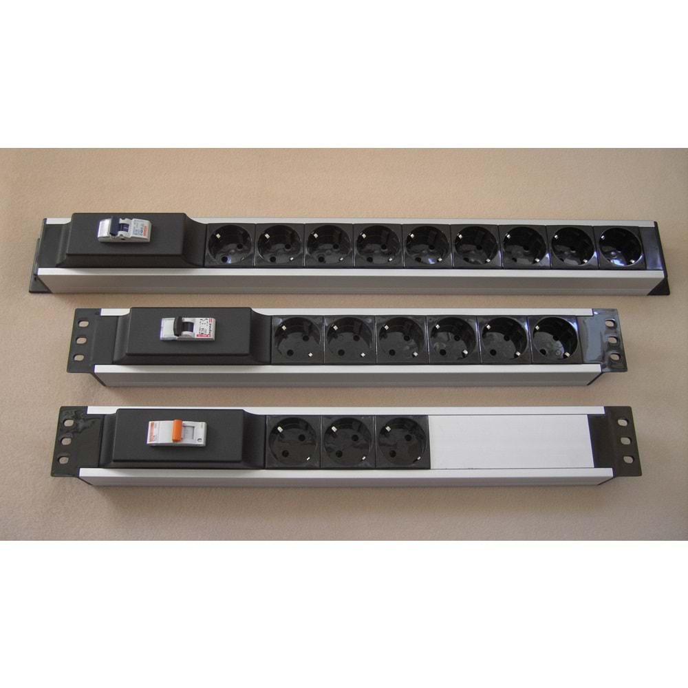 Formrack F-F082PR6SA sigortalı 6'lı aliminyum priz