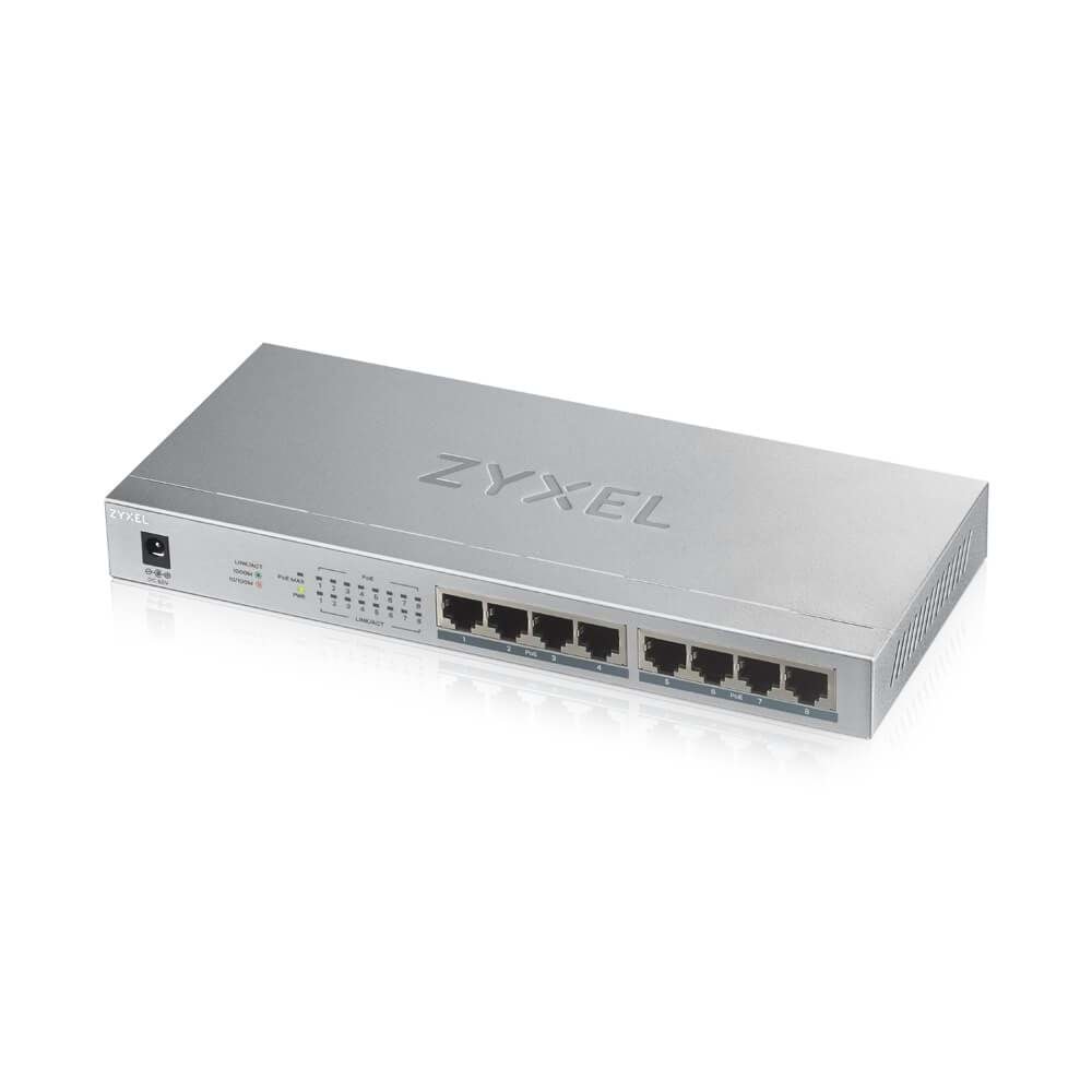 Zyxel GS-1008HP 8Port Gigabit Poe Yönetilemez Swit ch