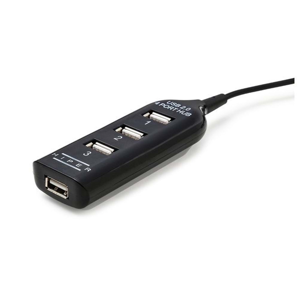 HIPER 4 PORT USB2.0 ÇOKLAYICI (SİYAH) (UH42)
