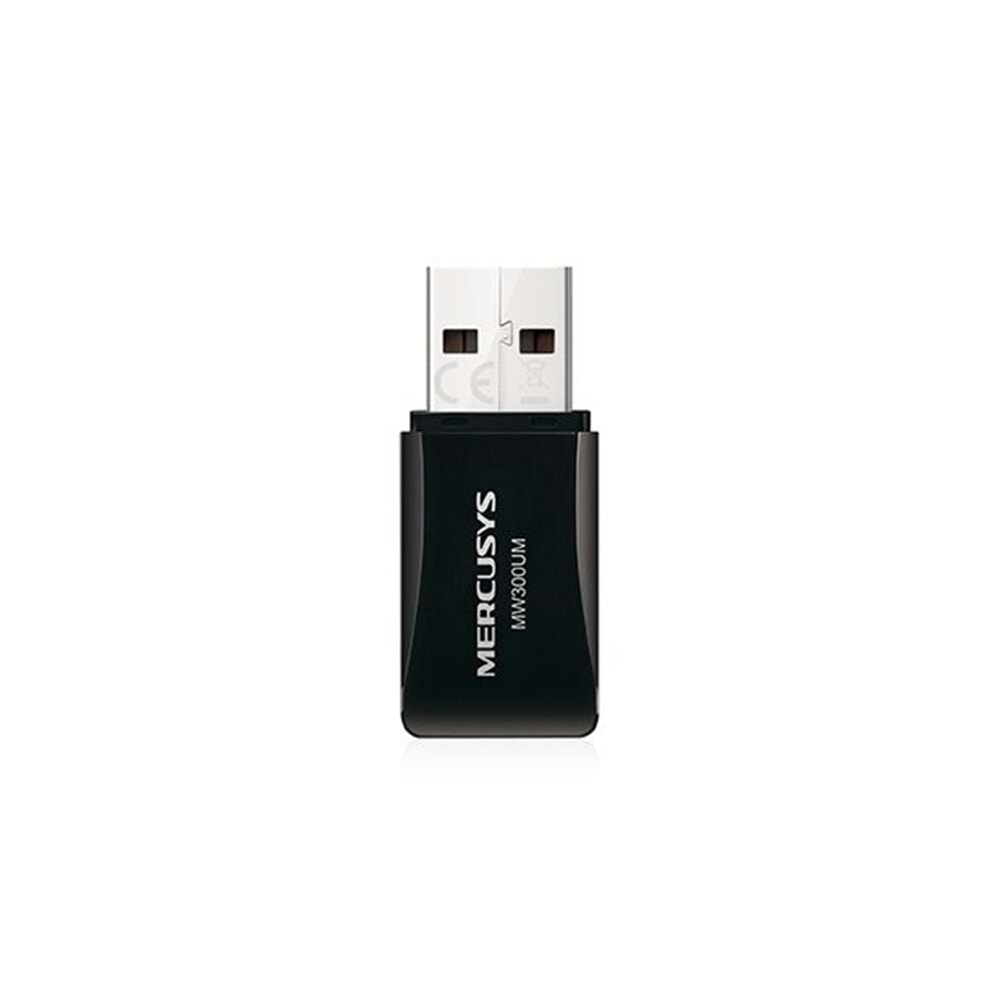 TP Mercusys MW300UM N300 Mini wi-fi 300Mbps USB adaptör (3yıl üretici garantili)