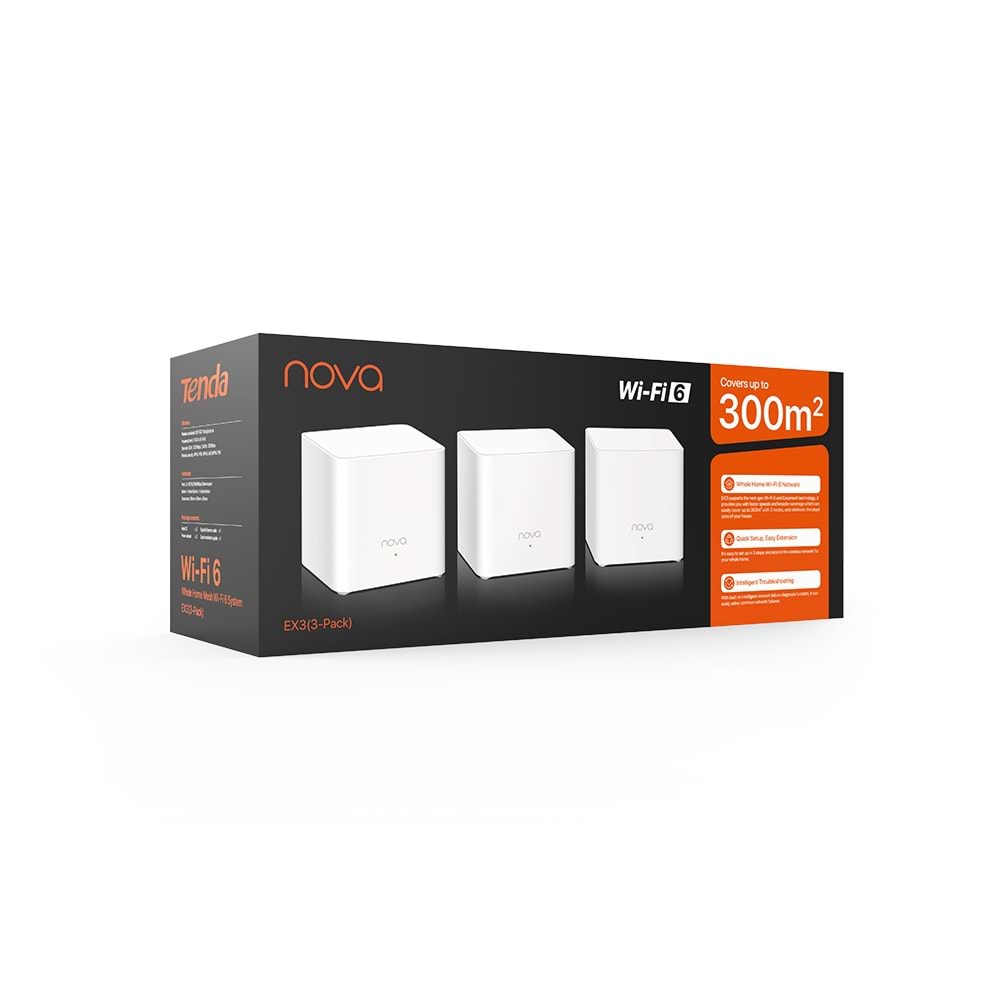 TENDA MX3 Wıfı6 AX1500 Mesh Router