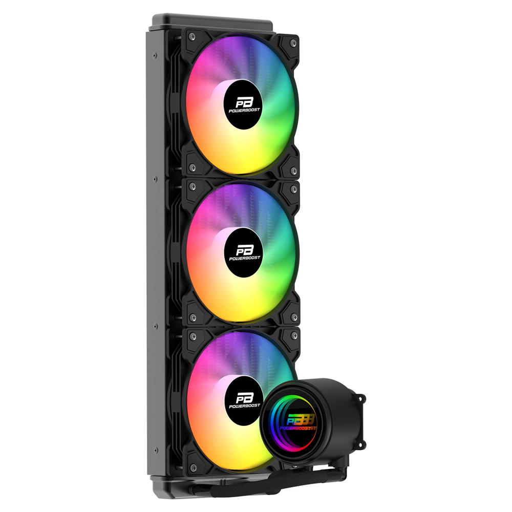 POWERBOOST 360MM CIRCLE 360B PB-LCS-CR360B Rainbow Fanlı AM5-1851p Sıvı Soğutmalı İşlemci Fanı