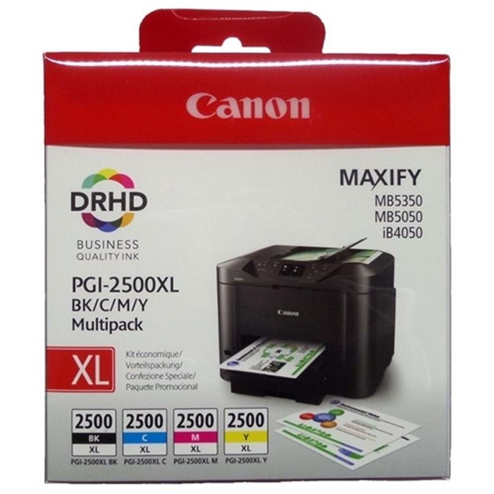 Canon PGI-2500XL C/M/Y/BK Multipack Mürekkep Kartş (Orj.)