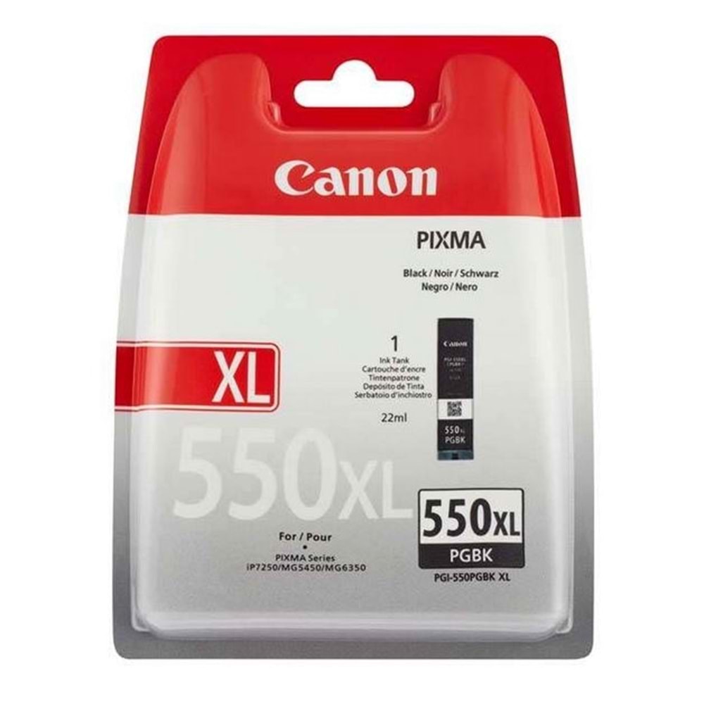 Canon PGI-550XL PGBK 7250-5450-6350 Mür.Krtş.22ML (Orjinal)