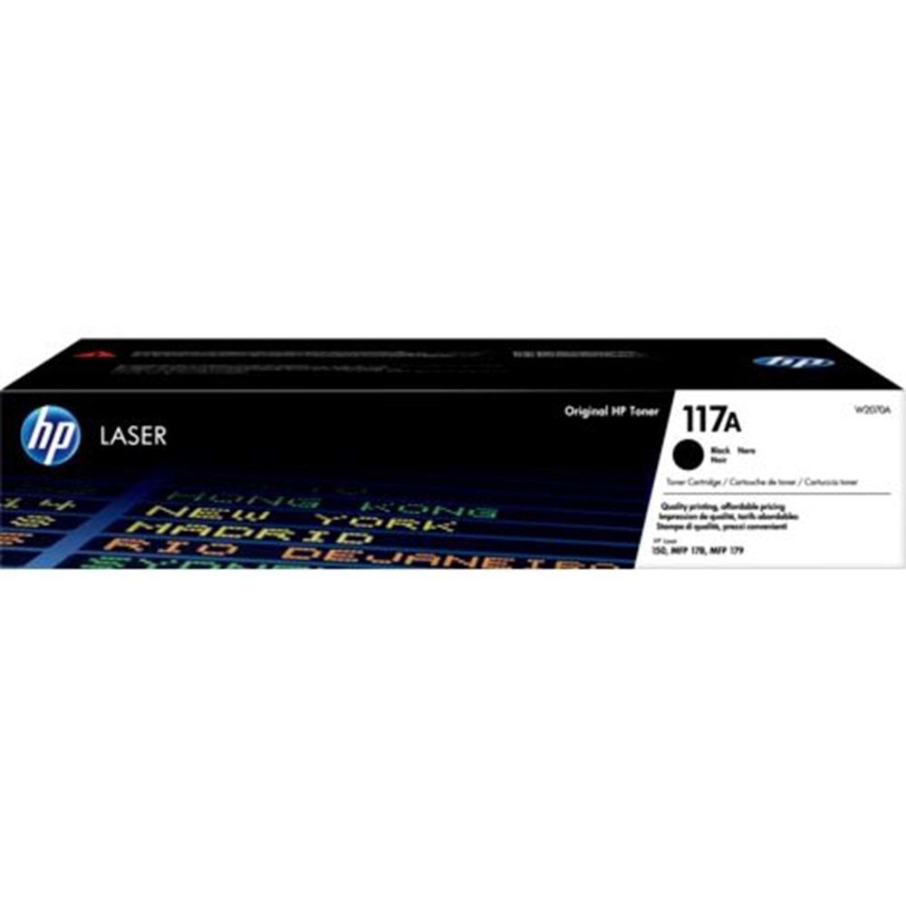 HP w2070a (117a) siyah toner 1.000 sayfa