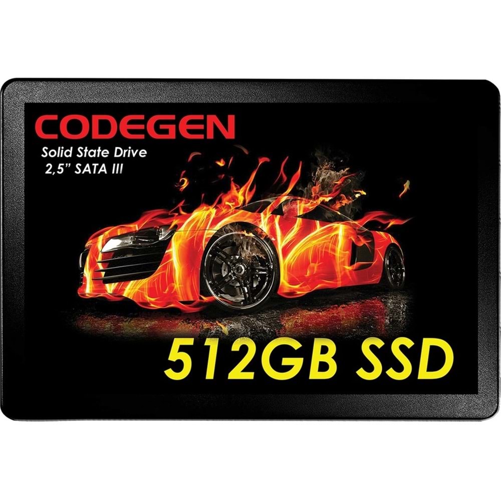 CODEGEN 512GB CDG-512GB-SSD25 560- 500MB/s SSD SATA-3 Disk