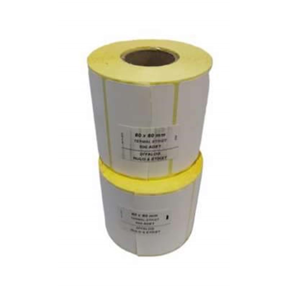 80X80 TERMAL BARKOD ETİKET 500 SARIM