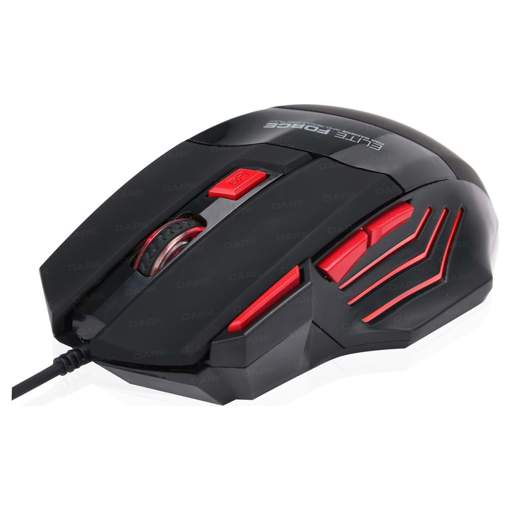 DARK Elite Force GM1000 USB Led Aydınlatmalı Gaming Optic Siyah Mouse DK-AC-GM1000