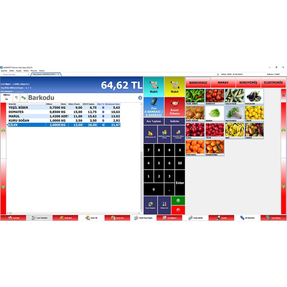 Akınsoft Wolvox Market Yönetimi Paket-2