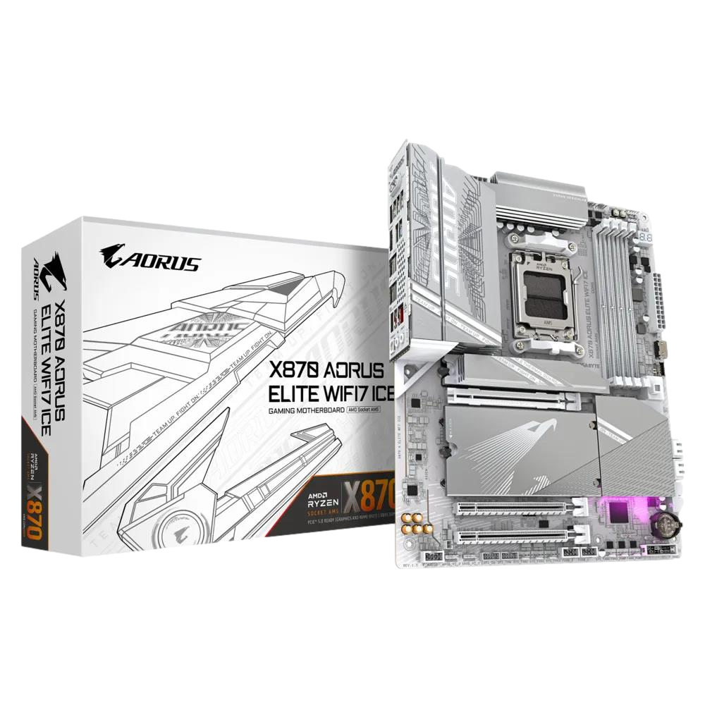 GIGABYTE X870 AORUS ELITE WIFI7 ICE DDR5 HDMI-DP TYPEC PCIE 5.0 AM5 ATX BEYAZ