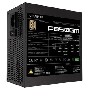 GIGABYTE 850W 80+ GOLD GP-P850GM Tam Modüler Power Supply