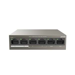 TENDA 5port 63w 4port PoE TEF1106P-4-63W 10/100 Yönetilemez Switch Masaüstü