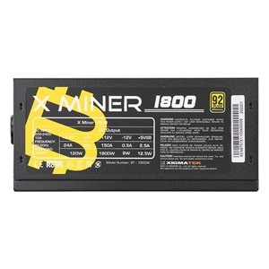 XIGMATEK 1800W 92 MINER BT-1800W EN9757 X 14CM FANLI MINING POWER SUPPLY