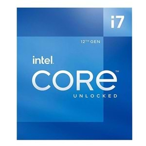 INTEL CORE i7 12700K 25MB 8çekirdekli O/B UHD VGA 1700p 125w Kutusuz+Fansız