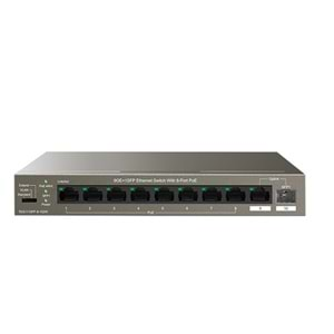 TENDA 8port 102w FULL PoE TEG1110PF-8-102W GIGABIT 1X SFP Yönetilemez Switch