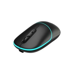 LENOVO LECOO WS210 Kablosuz + Bluetooth Sessiz Şarjlı 1600dpi Optic Siyah Mouse