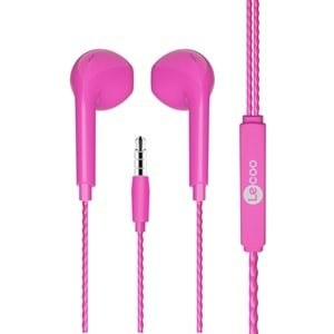 LENOVO LECOO EH104PR Stereo 3.5mm Jack PEMBE Kulak İçi Mikrofonlu Kulaklık