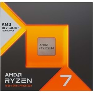 AMD RYZEN 7 7800X3D 104MB 16çekirdekli O/B UHD AM5 120w Kutulu+Fansız