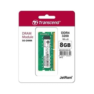 TRANSCEND 8GB DDR4 3200MHZ CL22 NOTEBOOK RAM VALUE JM3200HSB-8G