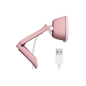 LOGITECH BRIO 100 1080p Dahili Mikrofonlu Webcam Pembe 960-001623