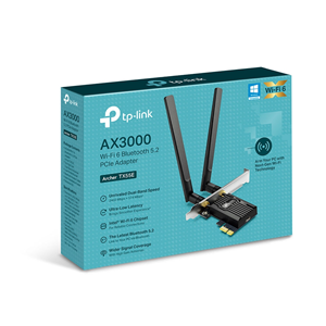 TP-LINK ARCHER TX55E AX3000 Bluetooth PCIe Kablosuz Adaptör 
