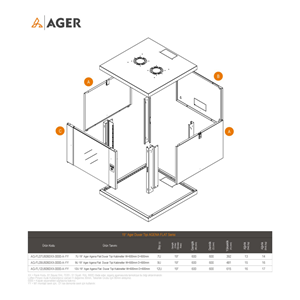 AGER 12U 600x600mm Duvar Tipi Beyaz Kabinet Agena Base AG-AF126060B1 Demonte
